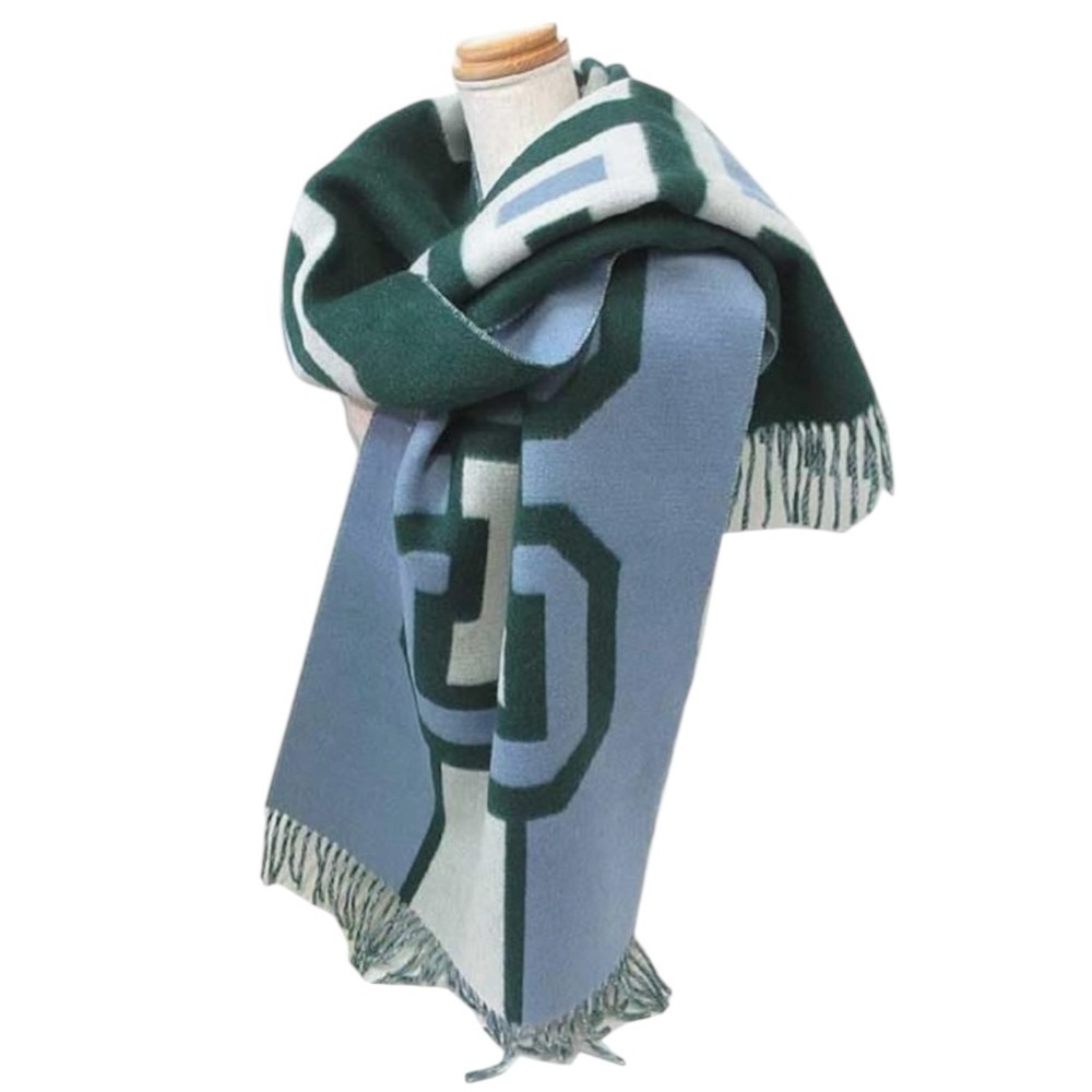 Coach Reversible Colorblock Varsity Print Oversized Muffler Wool Scarf NWT $228 - Picture 3 of 12